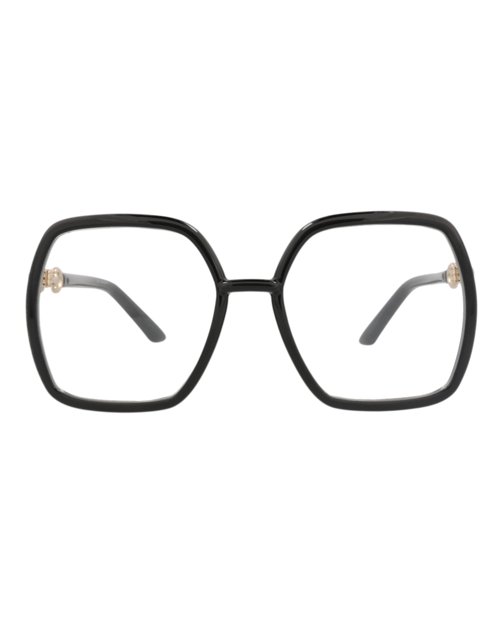 Gucci Gucci Womens Square/Rectangle Black Black Transparent Fashion Designer Eyewear