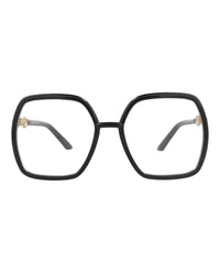 Gucci Gucci Womens Square/Rectangle Black Black Transparent Fashion Designer Eyewear