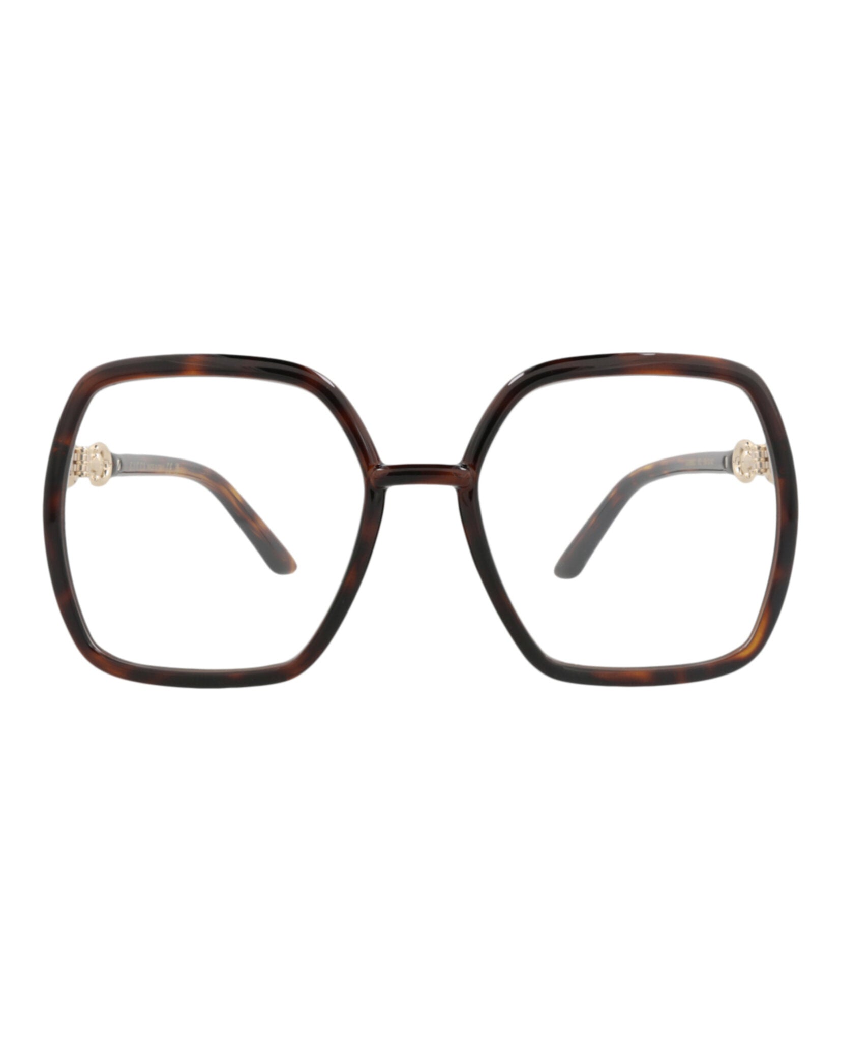 Gucci Womens Square/Rectangle Havana Havana Transparent Fashion Designer Eyewear