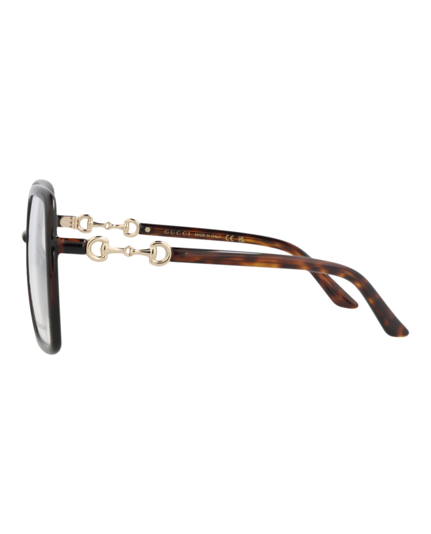 Gucci Womens Square/Rectangle Havana Havana Transparent Fashion Designer Eyewear