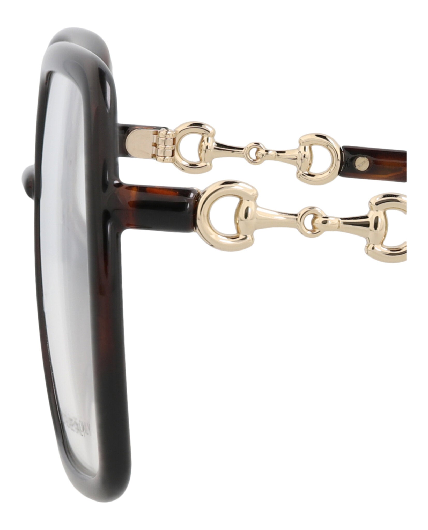Gucci Womens Square/Rectangle Havana Havana Transparent Fashion Designer Eyewear