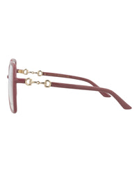 Gucci Womens Square/Rectangle Pink Pink Transparent Fashion Designer Eyewear