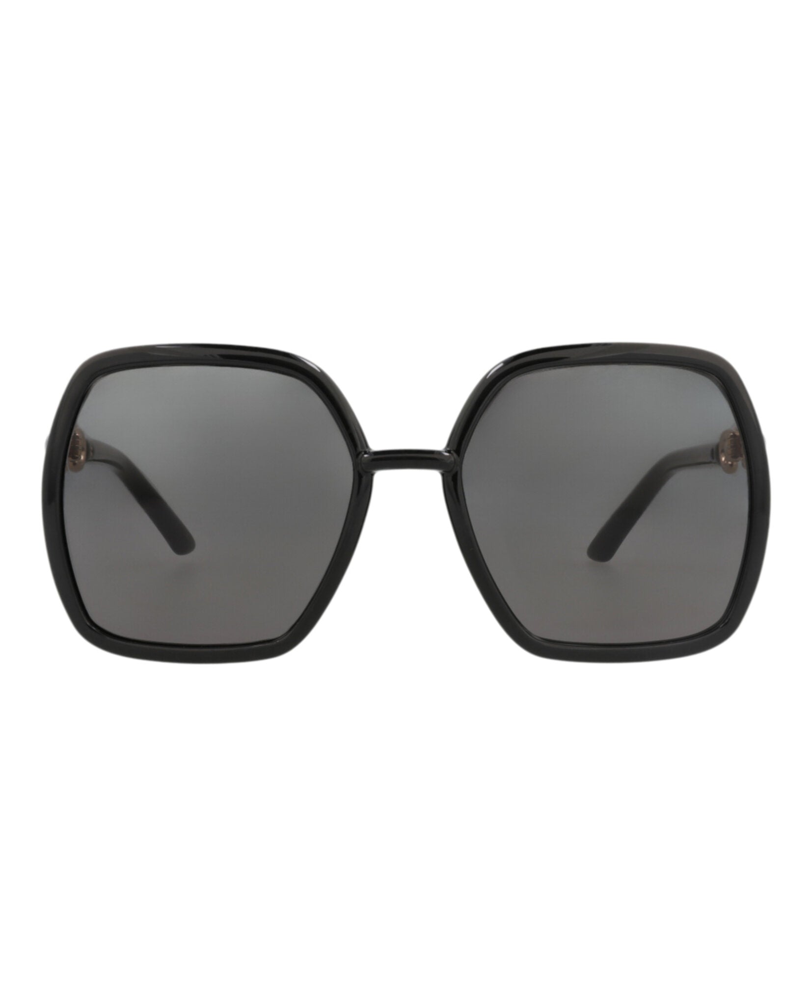 Gucci Womens Square/Rectangle Black Black Grey Fashion Designer Eyewear