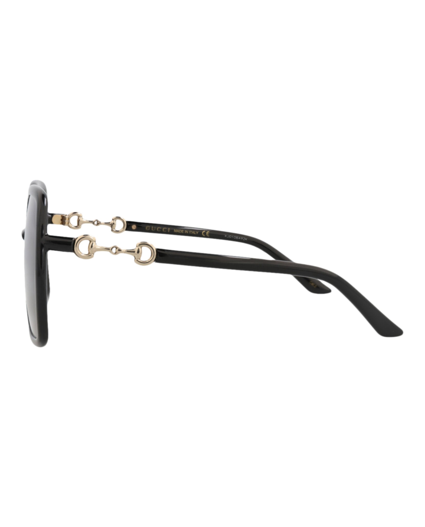 Gucci Womens Square/Rectangle Black Black Grey Fashion Designer Eyewear