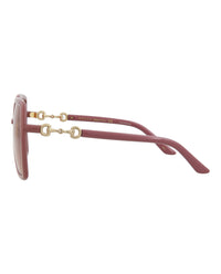 Gucci Womens Square/Rectangle Pink Pink Orange Fashion Designer Eyewear