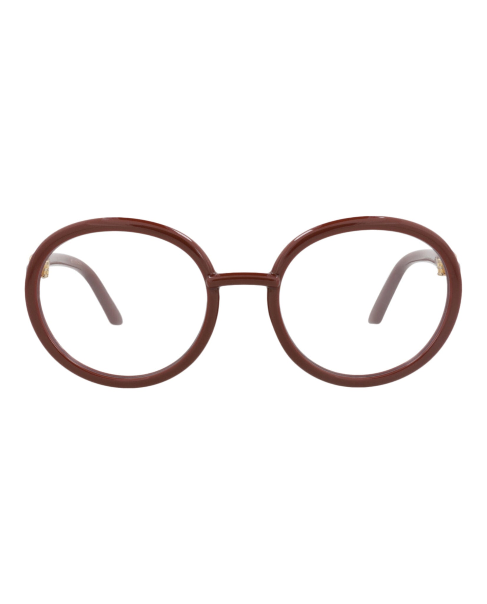 Gucci Gucci Womens Round/Oval Brown Brown Transparent Fashion Designer Eyewear