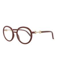Gucci Gucci Womens Round/Oval Brown Brown Transparent Fashion Designer Eyewear