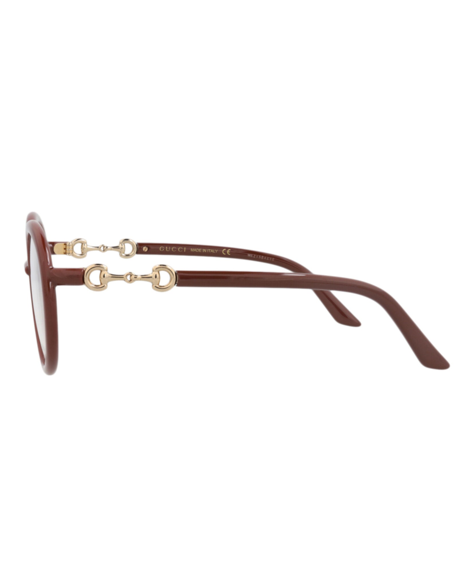 Gucci Gucci Womens Round/Oval Brown Brown Transparent Fashion Designer Eyewear