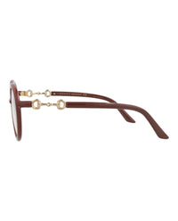 Gucci Gucci Womens Round/Oval Brown Brown Transparent Fashion Designer Eyewear