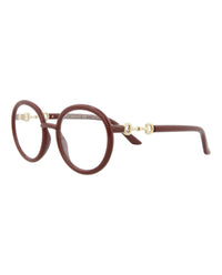 Gucci Womens Round/Oval Red Red Transparent Fashion Designer Eyewear