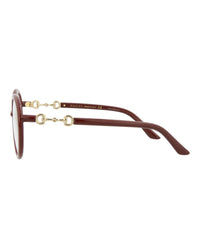 Gucci Womens Round/Oval Red Red Transparent Fashion Designer Eyewear
