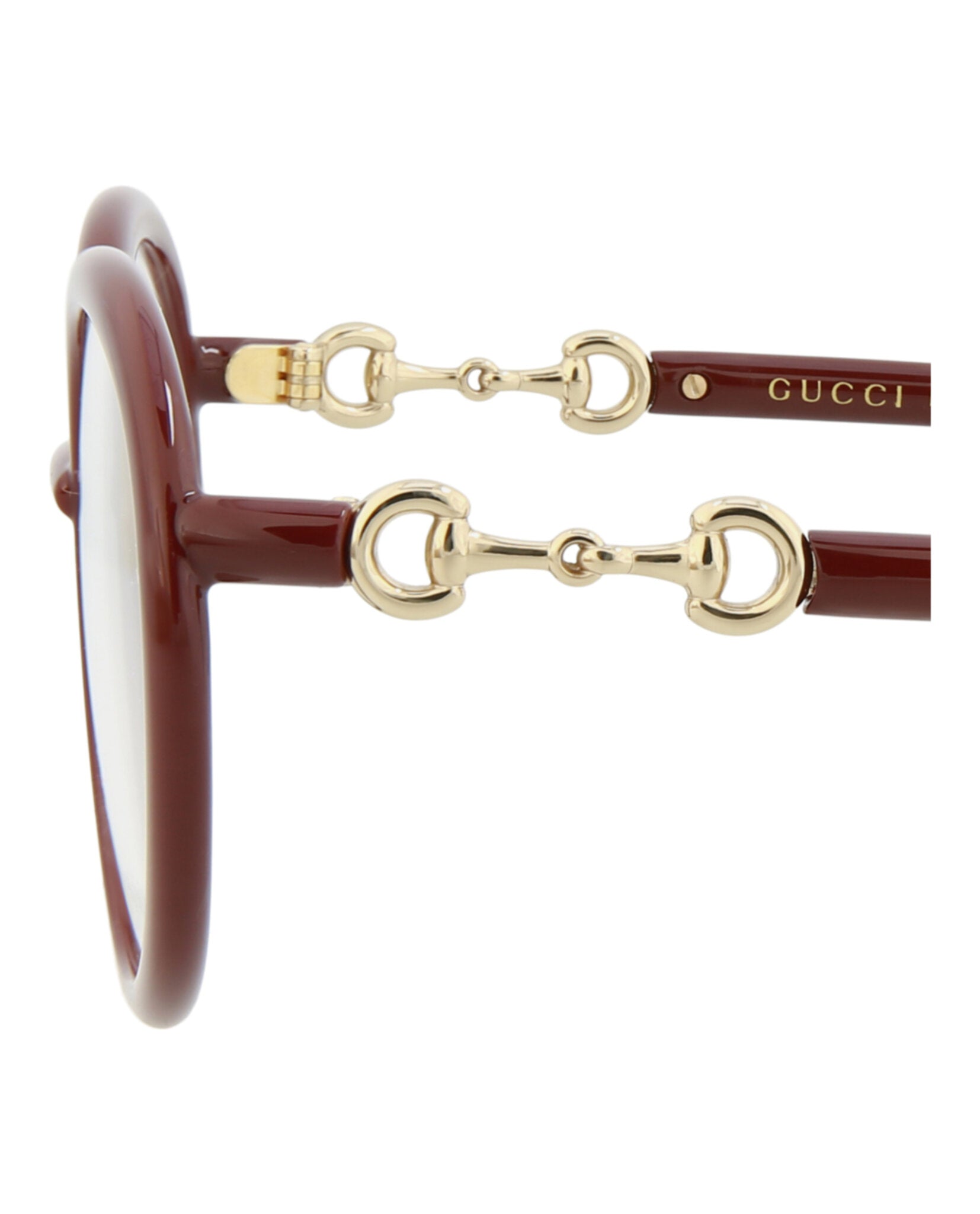 Gucci Womens Round/Oval Red Red Transparent Fashion Designer Eyewear