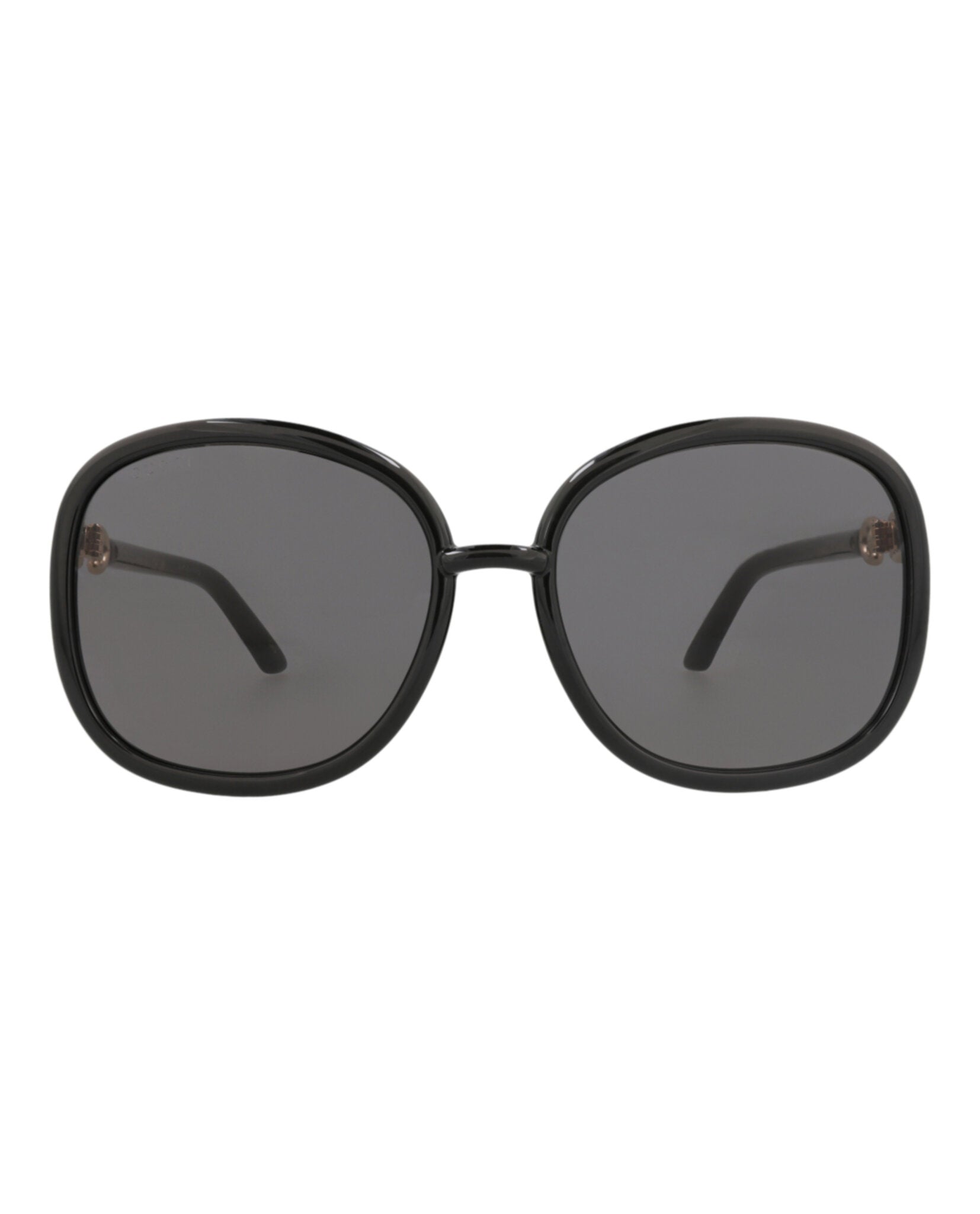 Gucci Womens Square/Rectangle Black Black Grey Fashion Designer Eyewear