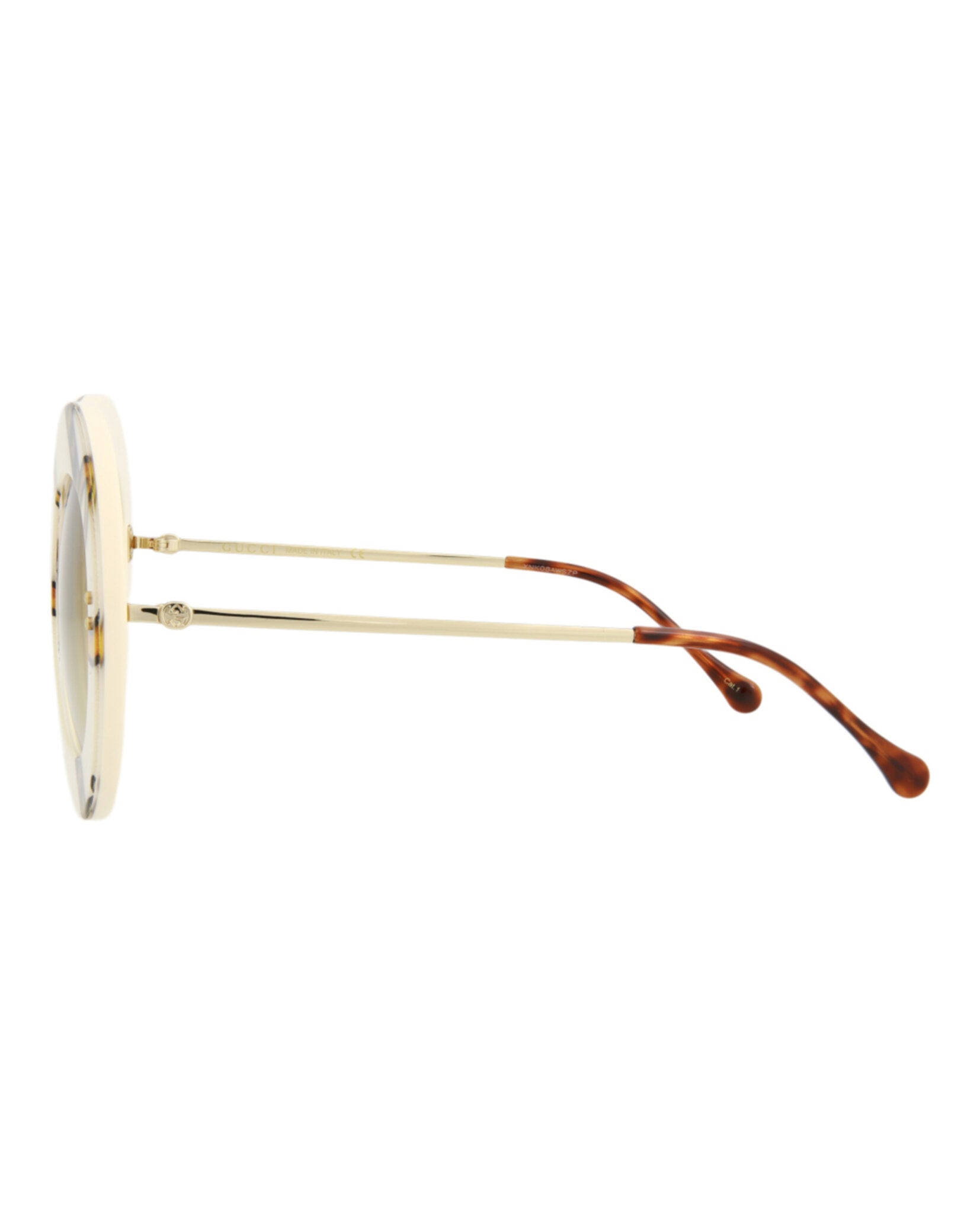 Gucci Womens Round/Oval Ivory Gold Brown Fashion Designer Eyewear