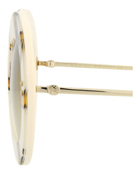 Gucci Womens Round/Oval Ivory Gold Brown Fashion Designer Eyewear