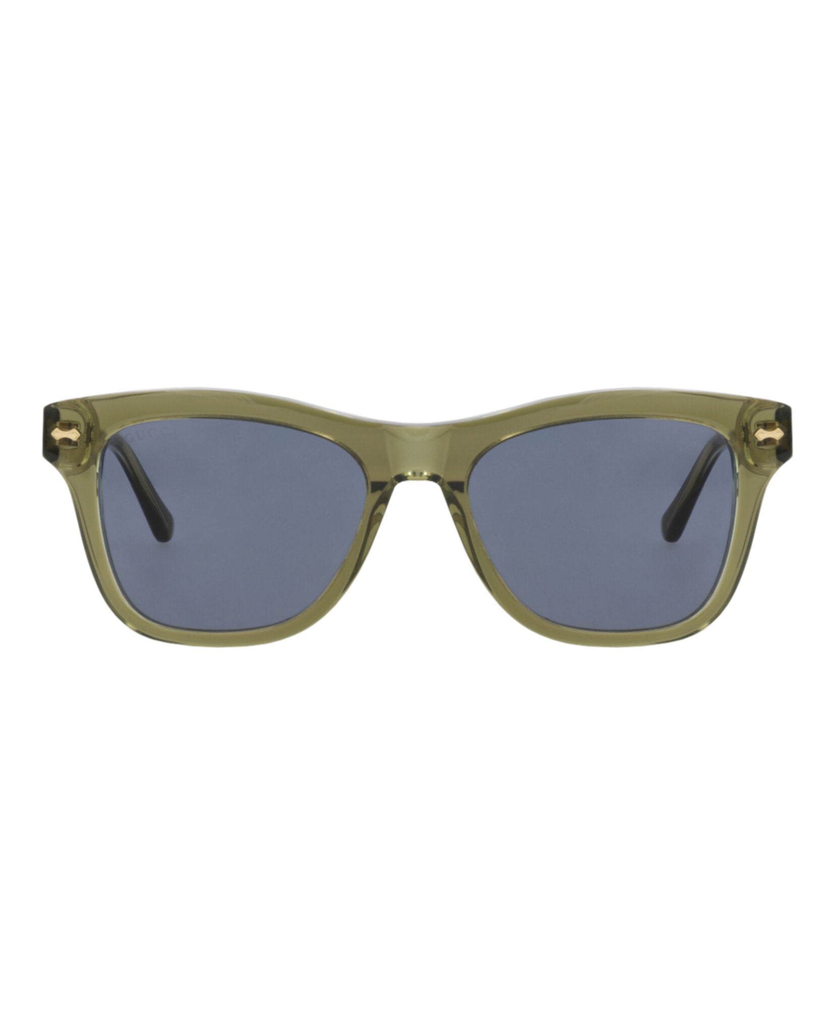 Gucci Gucci Mens Square/Rectangle Green Green Blue Fashion Designer Eyewear