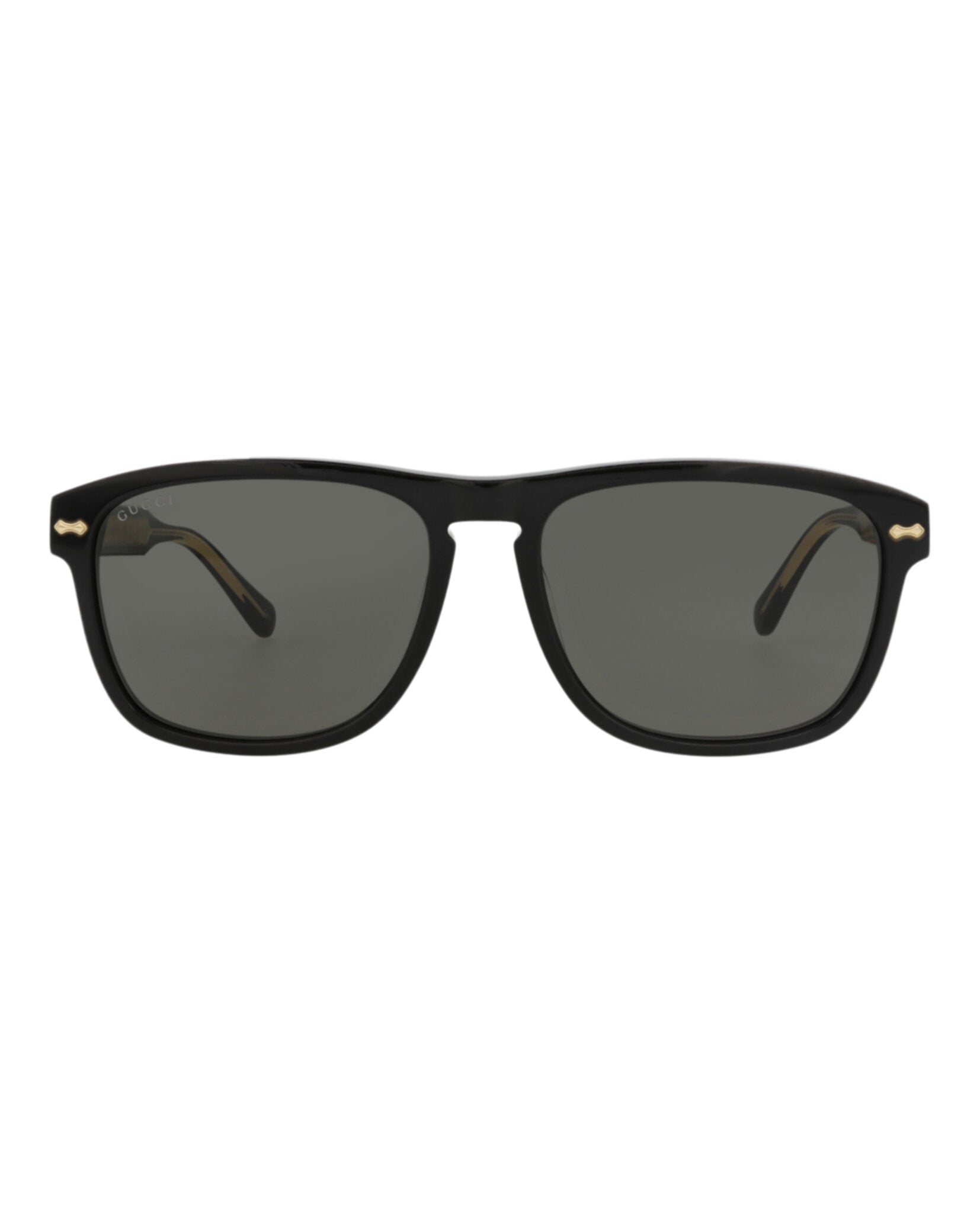 Gucci Mens Square/Rectangle Black Black Grey Fashion Designer Eyewear