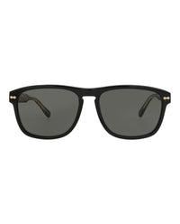 Gucci Mens Square/Rectangle Black Black Grey Fashion Designer Eyewear
