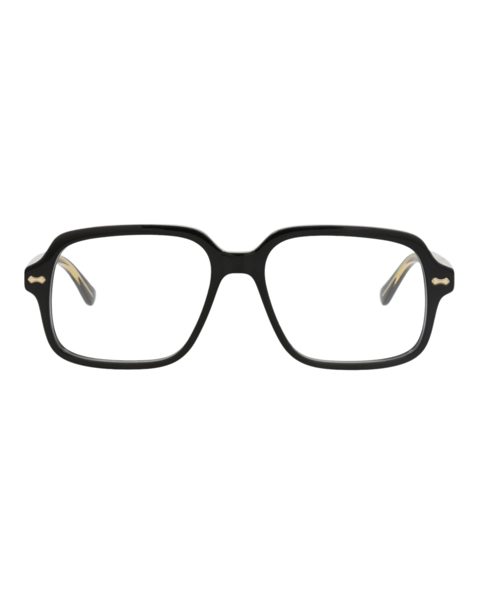 Gucci Gucci Mens Square/Rectangle Black Black Transparent Fashion Designer Eyewear