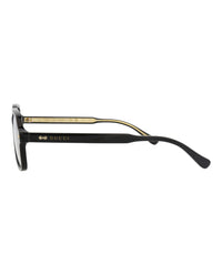 Gucci Gucci Mens Square/Rectangle Black Black Transparent Fashion Designer Eyewear