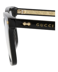 Gucci Gucci Mens Square/Rectangle Black Black Transparent Fashion Designer Eyewear