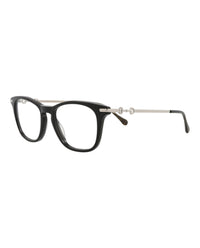 Gucci Mens Square/Rectangle Black Silver Transparent Fashion Designer Eyewear