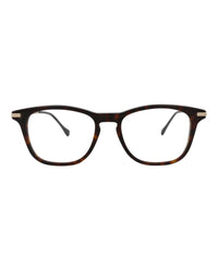 Gucci Mens Square/Rectangle Havana Gold Transparent Fashion Designer Eyewear