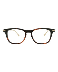 Gucci Mens Square/Rectangle Havana Gold Transparent Fashion Designer Eyewear