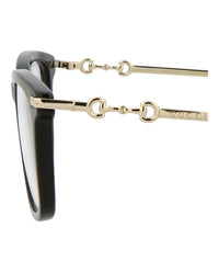 Gucci Gucci Mens Square/Rectangle Black Gold Transparent Fashion Designer Eyewear