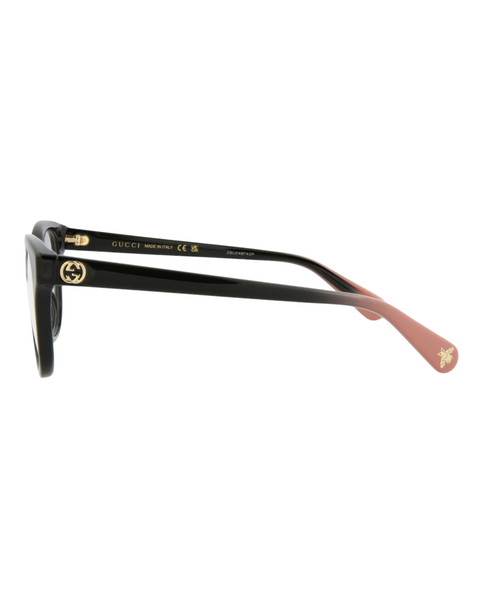 Gucci Womens Cat Eye Black Black Transparent Fashion Designer Eyewear