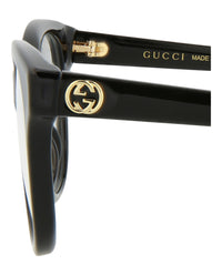 Gucci Womens Cat Eye Black Black Transparent Fashion Designer Eyewear