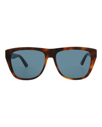 Gucci Mens Square/Rectangle Havana Blue Blue Fashion Designer Eyewear