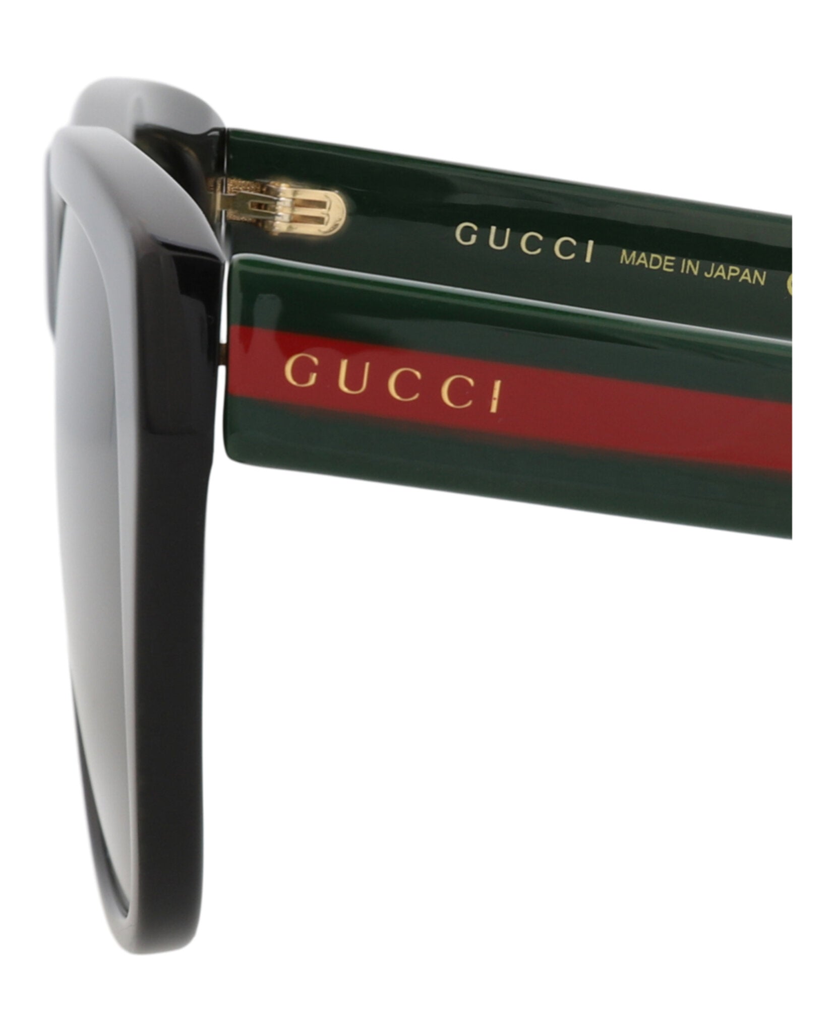 Gucci Gucci Mens Square/Rectangle Black Green Green Fashion Designer Eyewear