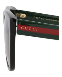 Gucci Gucci Mens Square/Rectangle Black Green Green Fashion Designer Eyewear