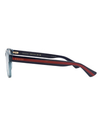 Gucci Mens Square/Rectangle Blue Blue Transparent Fashion Designer Eyewear