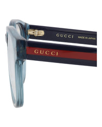 Gucci Mens Square/Rectangle Blue Blue Transparent Fashion Designer Eyewear