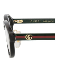 Gucci Womens Round/Oval Black Green Transparent Fashion Designer Eyewear