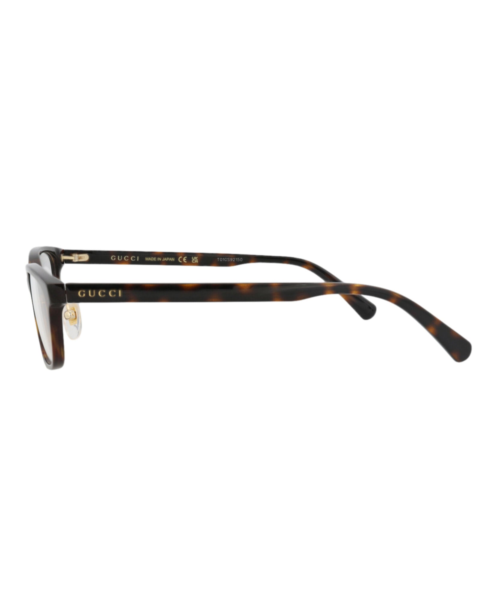 Gucci Gucci Unisex Square/Rectangle Havana Havana Transparent Fashion Designer Eyewear