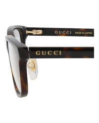 Gucci Gucci Unisex Square/Rectangle Havana Havana Transparent Fashion Designer Eyewear