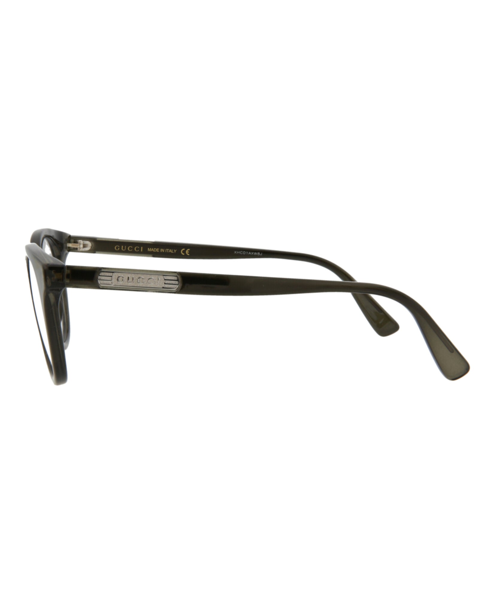 Gucci Mens Round/Oval Grey Grey Transparent Fashion Designer Eyewear