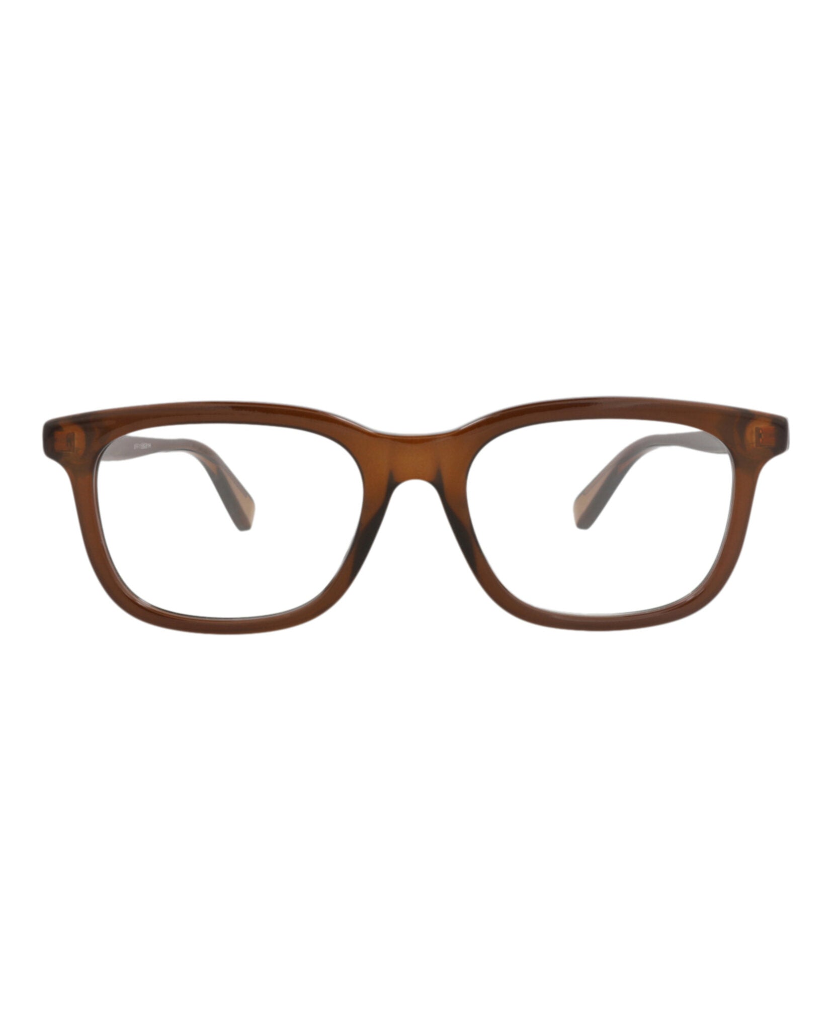 Gucci Gucci Mens Square/Rectangle Brown Brown Transparent Fashion Designer Eyewear