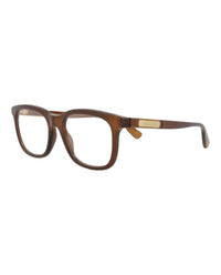 Gucci Gucci Mens Square/Rectangle Brown Brown Transparent Fashion Designer Eyewear