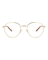 Gucci Gucci Mens Round/Oval Gold Gold Transparent Fashion Designer Eyewear