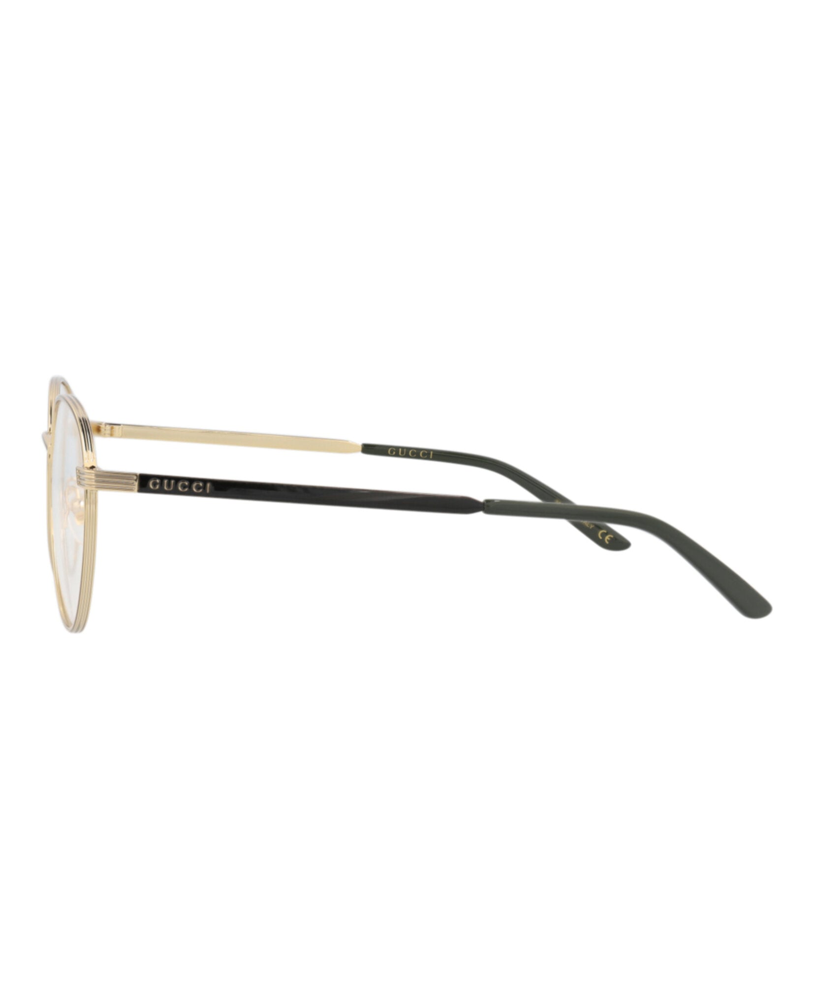 Gucci Gucci Mens Round/Oval Gold Black Transparent Fashion Designer Eyewear
