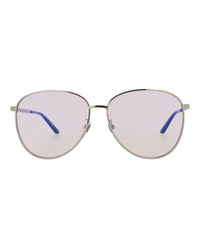 Gucci Unisex Aviator Silver Silver Yellow Fashion Designer Eyewear