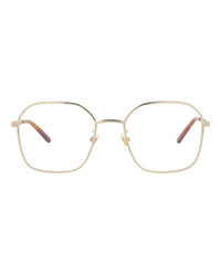 Gucci Gucci Mens Square/Rectangle Gold Gold Transparent Fashion Designer Eyewear