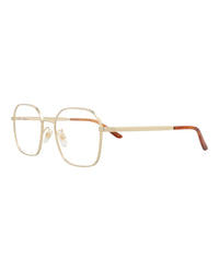Gucci Gucci Mens Square/Rectangle Gold Gold Transparent Fashion Designer Eyewear