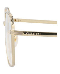 Gucci Gucci Mens Square/Rectangle Gold Gold Transparent Fashion Designer Eyewear