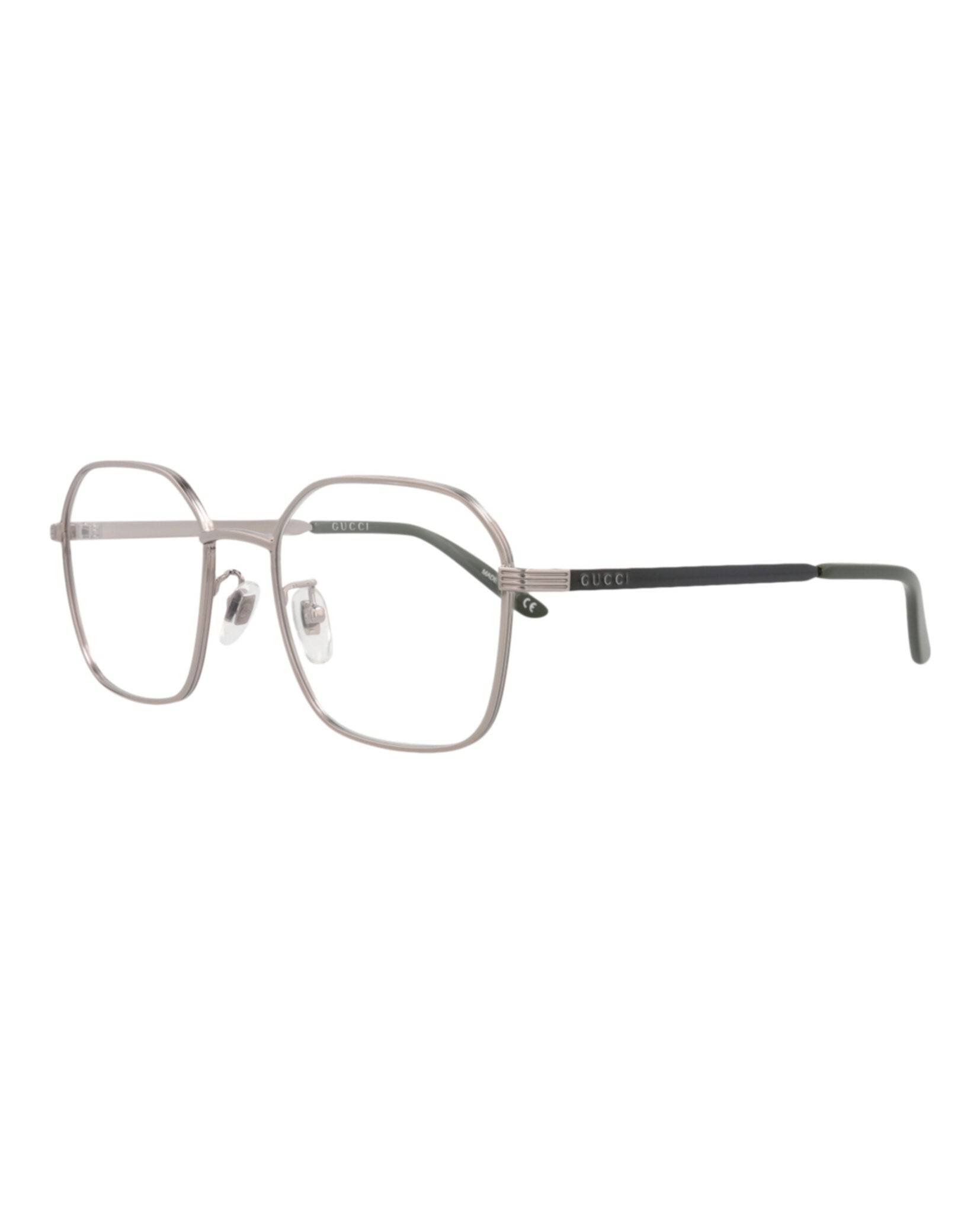 Gucci Gucci Mens Square/Rectangle Ruthenium Ruthenium Transparent Fashion Designer Eyewear