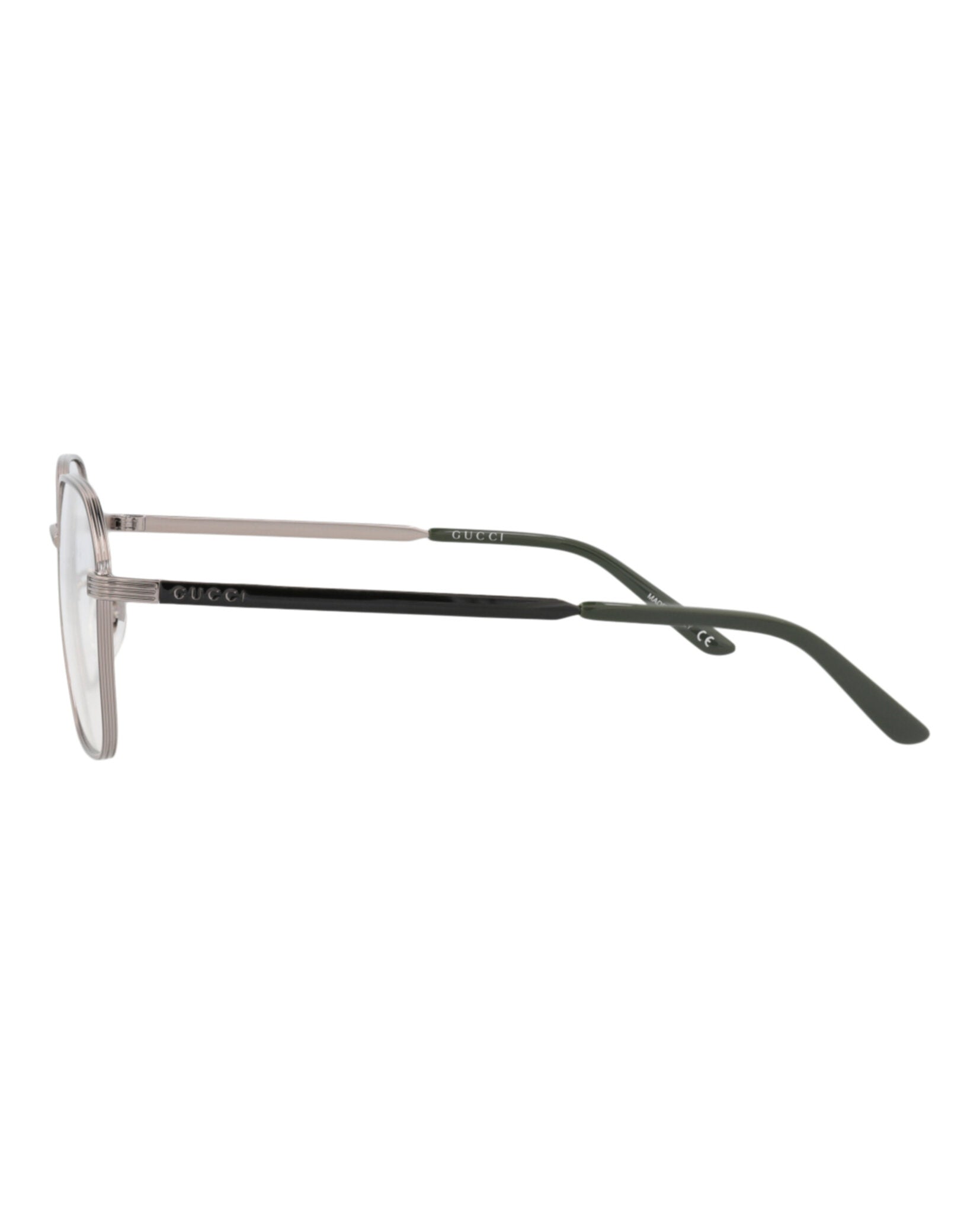 Gucci Gucci Mens Square/Rectangle Ruthenium Ruthenium Transparent Fashion Designer Eyewear